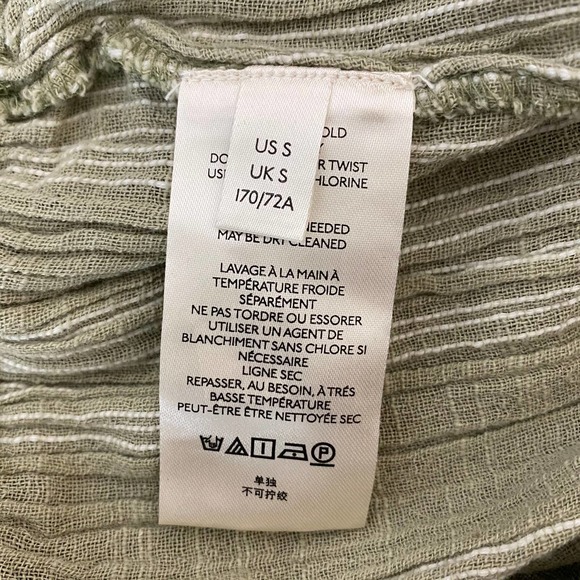 NWT Free People Semi Sweet Sage Striped Pant - Picture 8 of 11